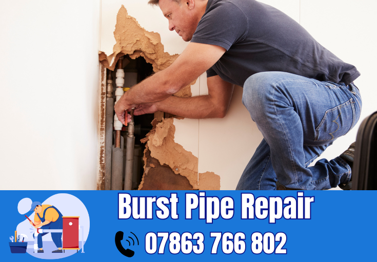 burst pipe repair Golborne